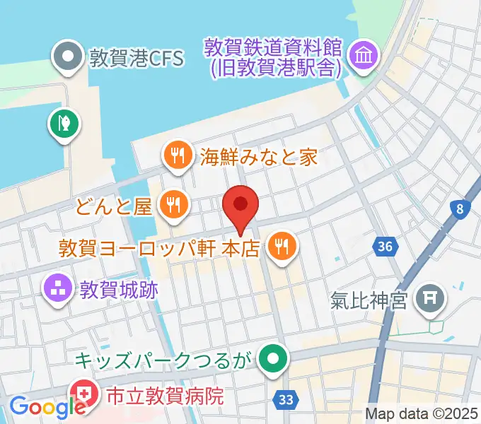みなとつるが山車会館の地図