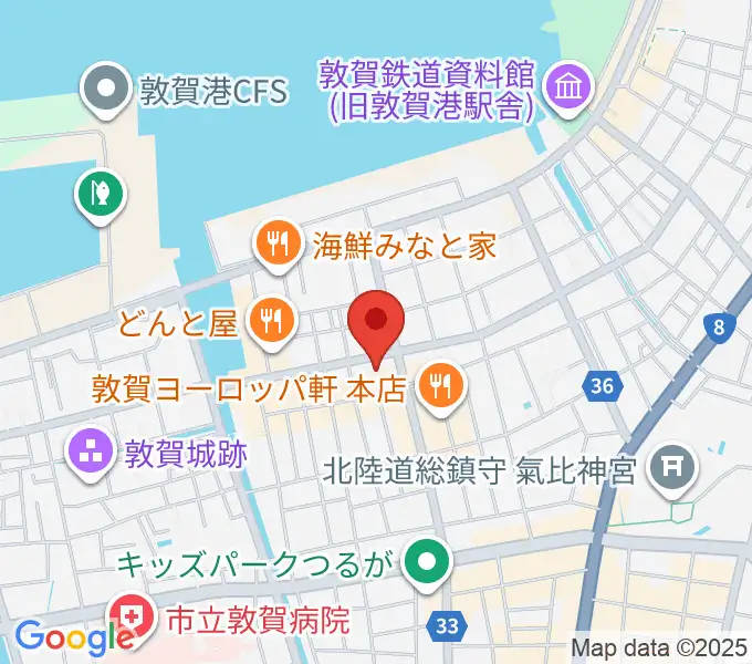 みなとつるが山車会館の地図