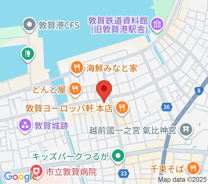 みなとつるが山車会館の地図