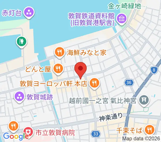 みなとつるが山車会館の地図
