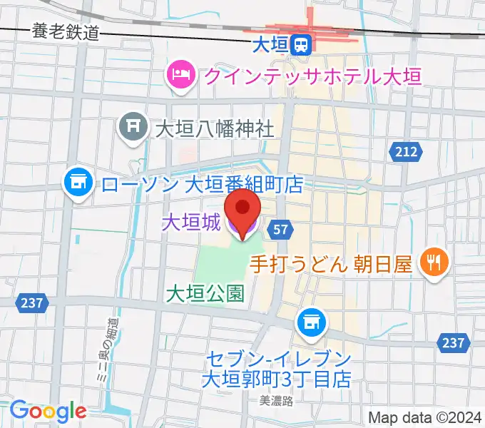 大垣城展望室の地図