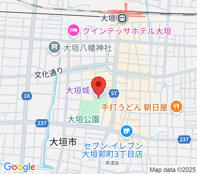 大垣城展望室の地図