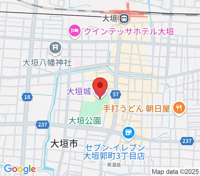 大垣城展望室の地図