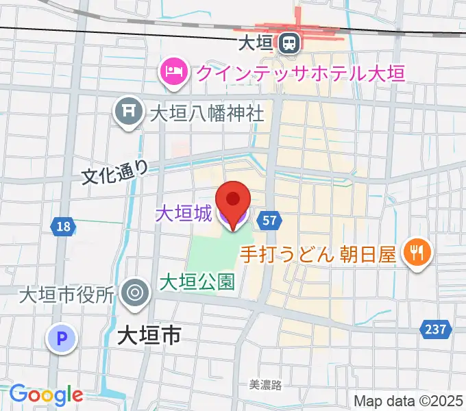 大垣城展望室の地図