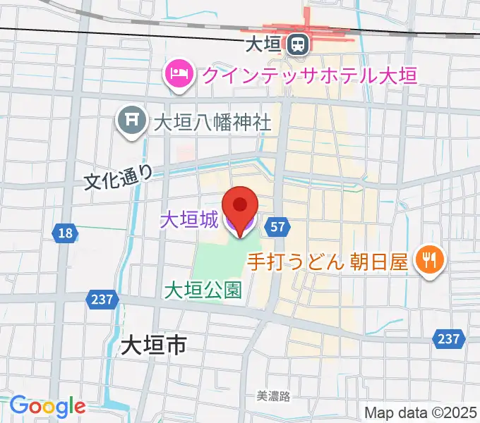 大垣城展望室の地図