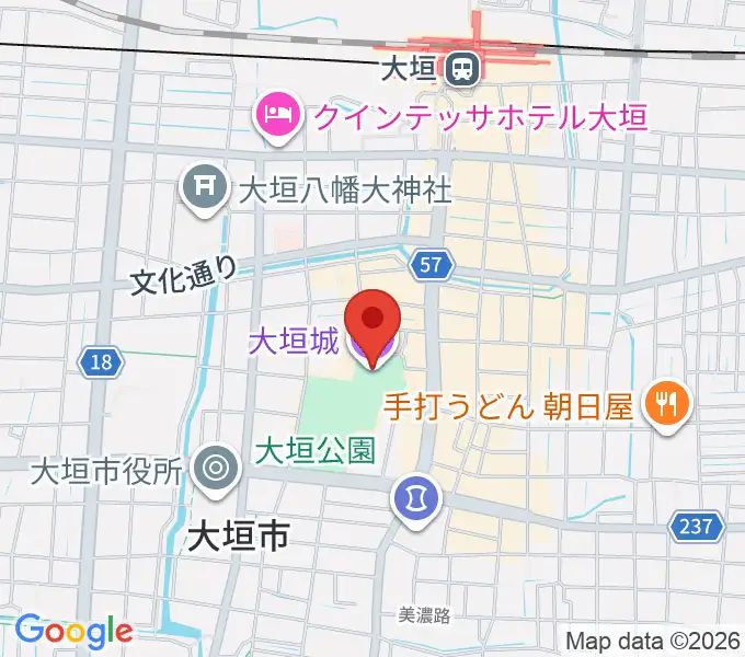 大垣城展望室の地図