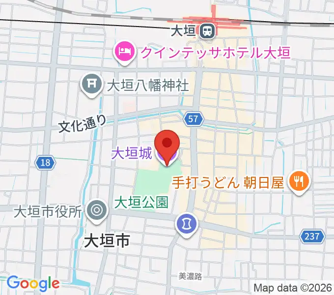 大垣城展望室の地図