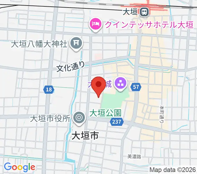 大垣市郷土館の地図