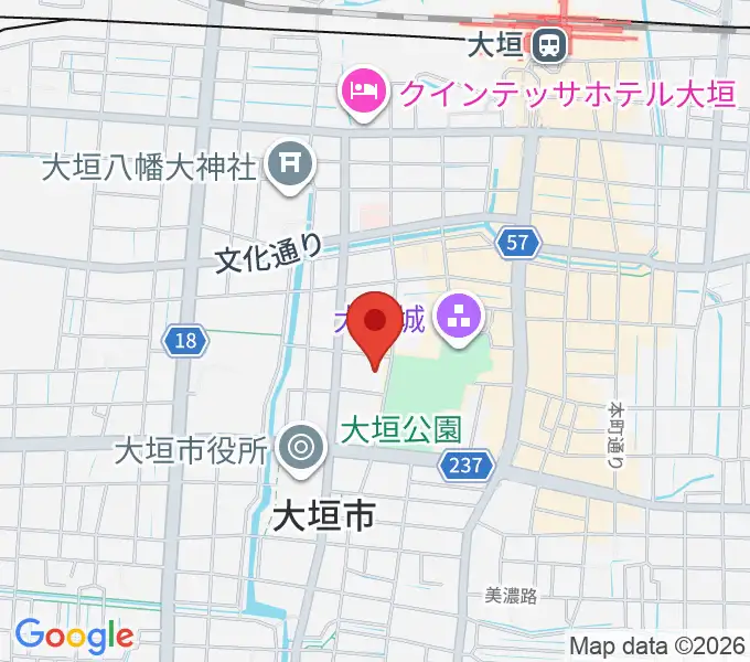 大垣市郷土館の地図