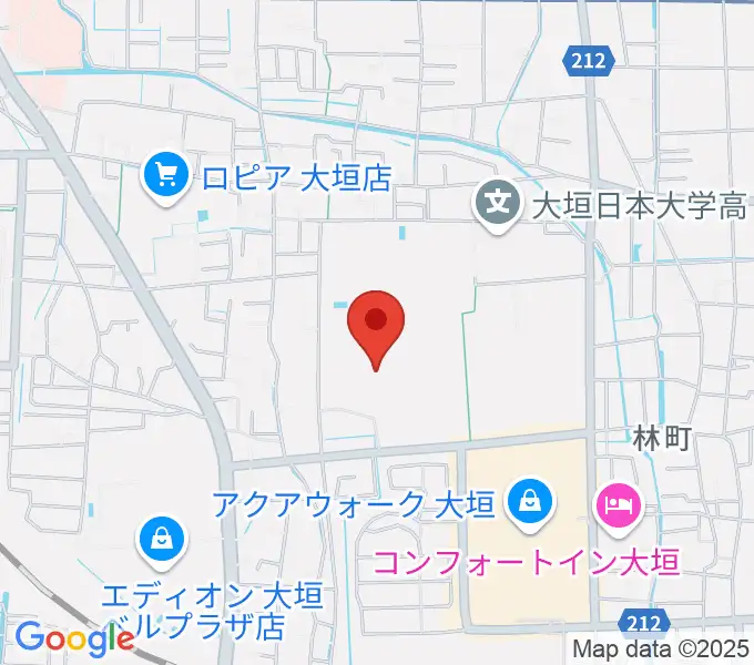 大垣市北公園野球場の地図