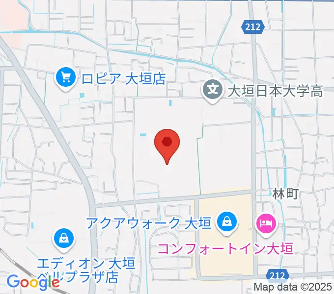 大垣市北公園陸上競技場の地図