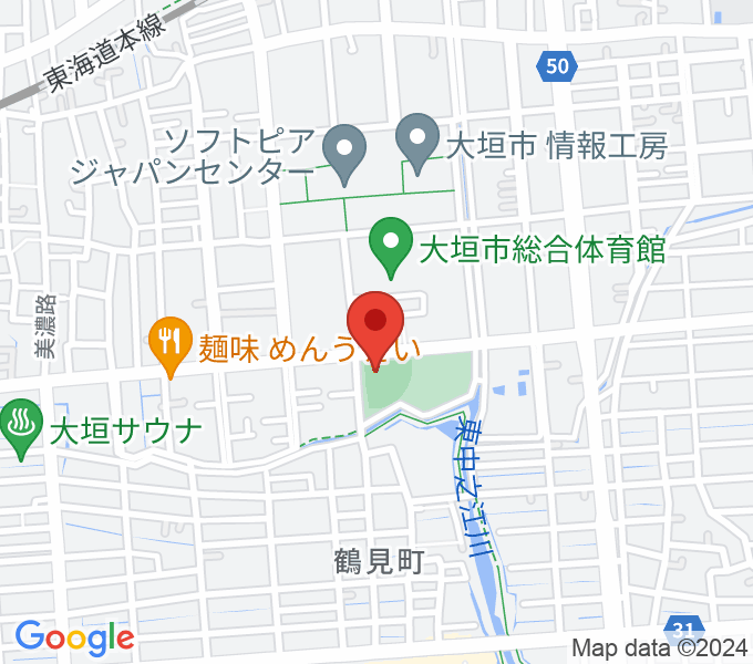 三城公園ソフトボール場の地図