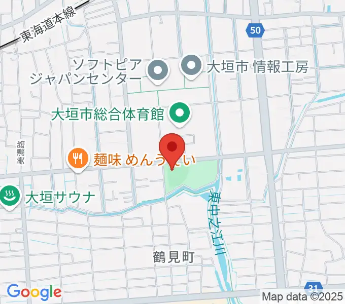 三城公園ソフトボール場の地図