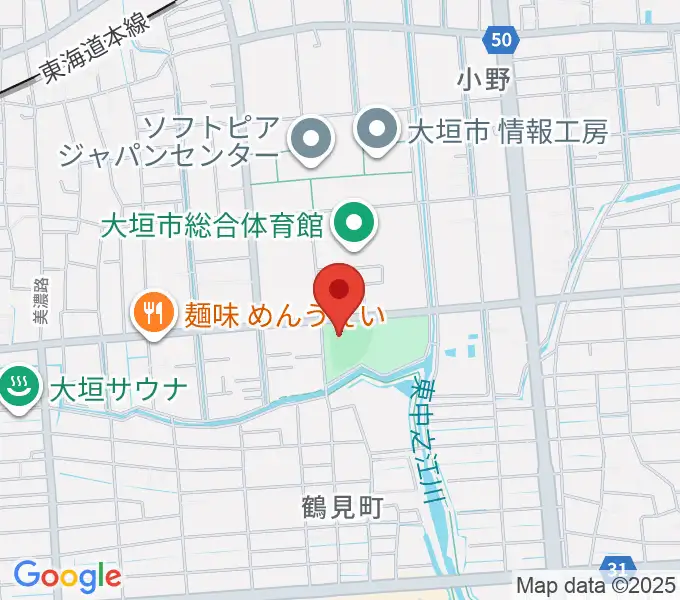 三城公園ソフトボール場の地図