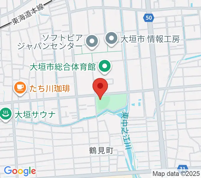 三城公園ソフトボール場の地図