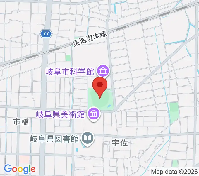 八ツ草公園野球場の地図