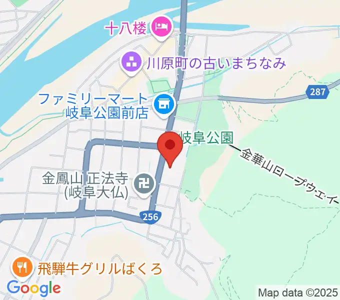 岐阜市歴史博物館の地図