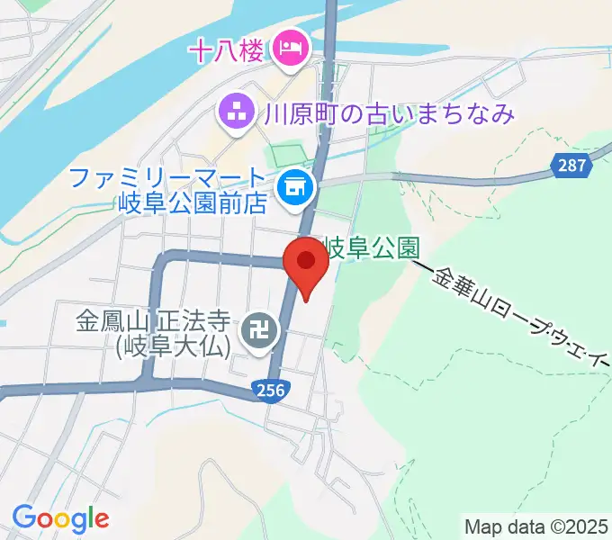 岐阜市歴史博物館の地図