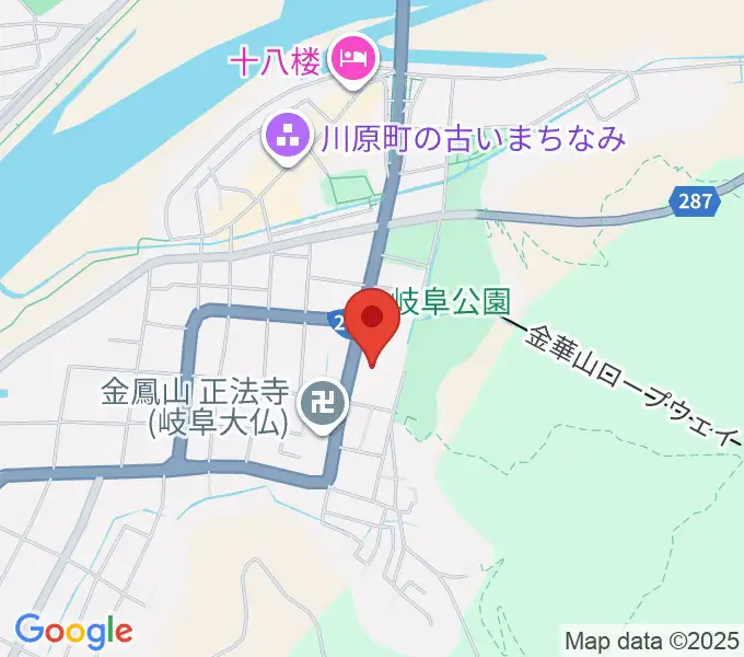 岐阜市歴史博物館の地図