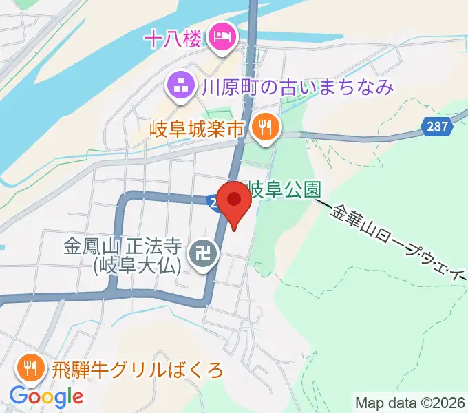 岐阜市歴史博物館の地図