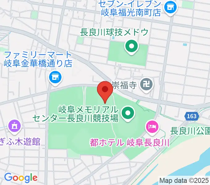 岐阜メモリアルセンター補助競技場の地図