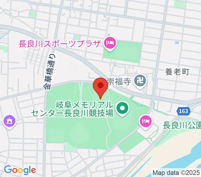 岐阜メモリアルセンター補助競技場の地図