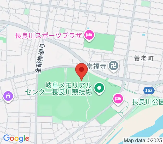 岐阜メモリアルセンター補助競技場の地図