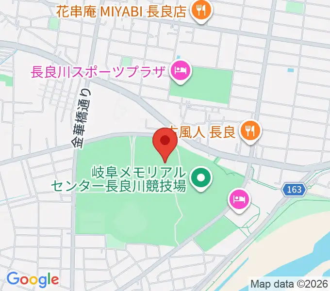 岐阜メモリアルセンター補助競技場の地図