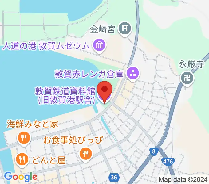 敦賀鉄道資料館の地図