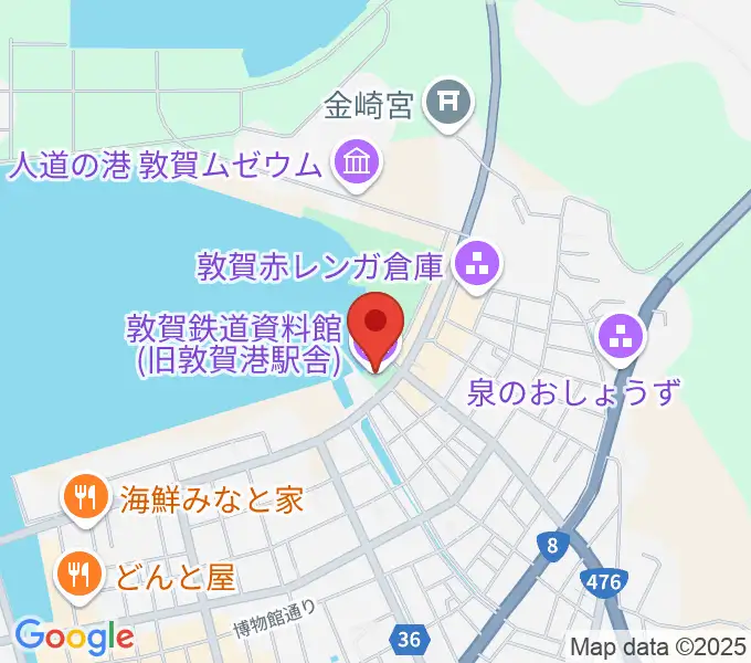 敦賀鉄道資料館の地図