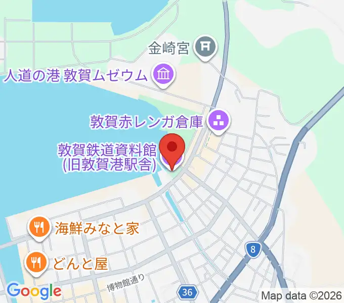 敦賀鉄道資料館の地図