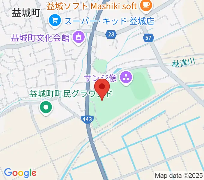 益城町総合体育館の地図