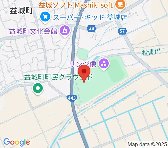 益城町総合体育館の地図