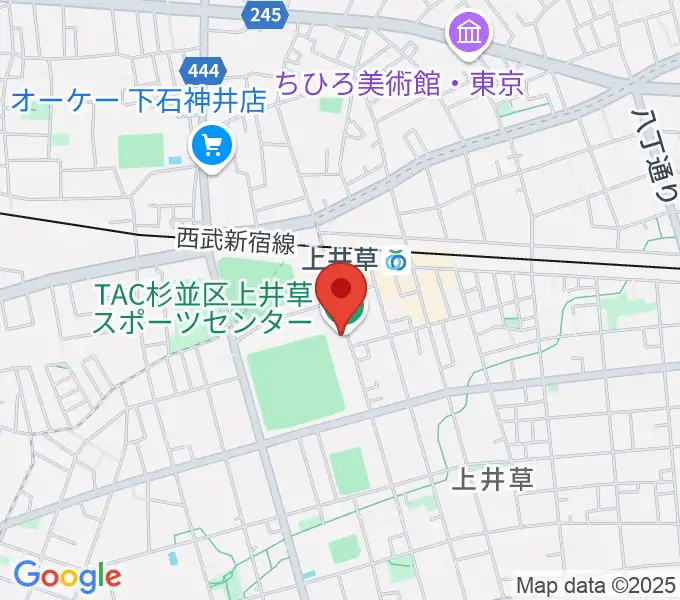 TAC杉並区上井草スポーツセンターの地図
