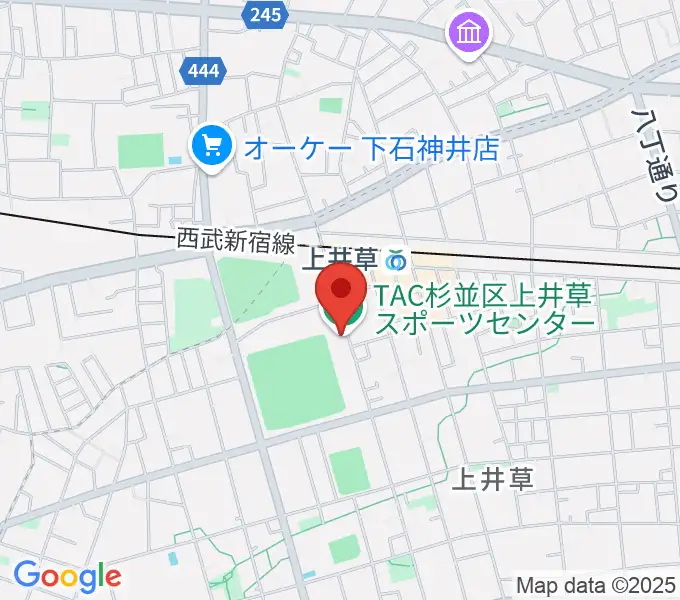 TAC杉並区上井草スポーツセンターの地図