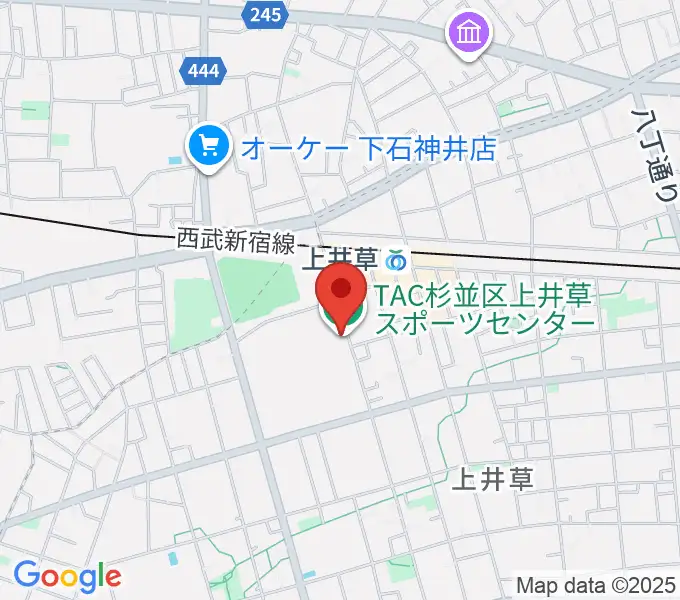 TAC杉並区上井草スポーツセンターの地図