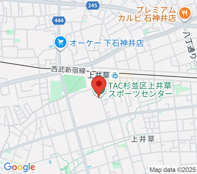 TAC杉並区上井草スポーツセンターの地図