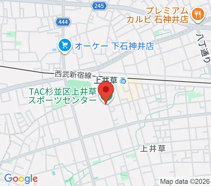 TAC杉並区上井草スポーツセンターの地図
