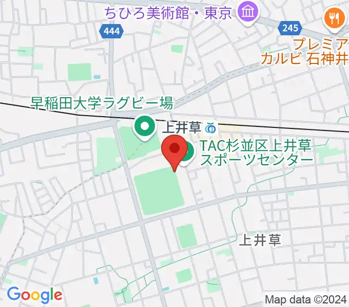 上井草スポーツセンター野球場の地図