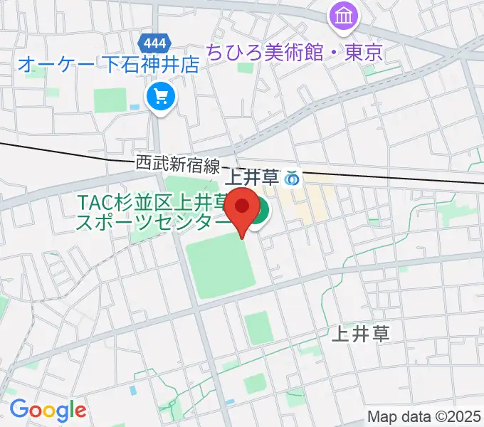 上井草スポーツセンター野球場の地図