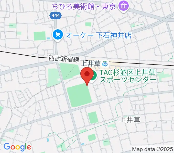 上井草スポーツセンター野球場の地図