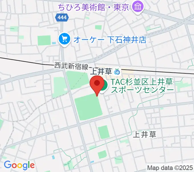 上井草スポーツセンター野球場の地図