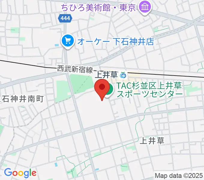 上井草スポーツセンター野球場の地図