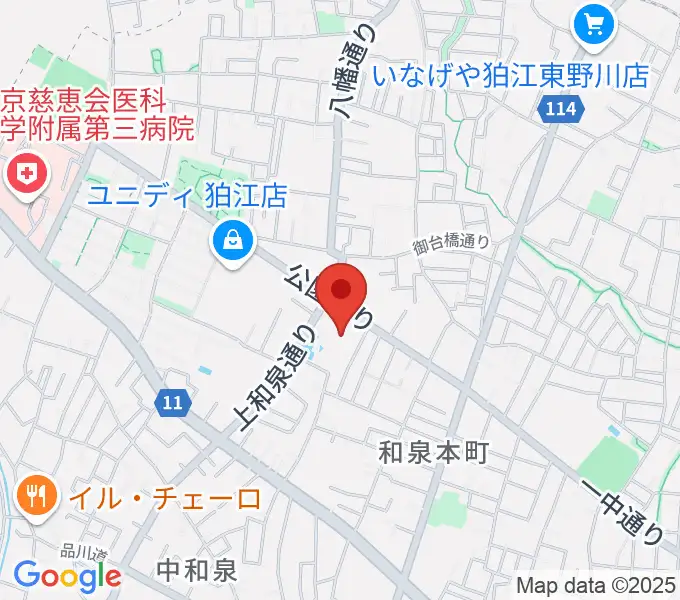 狛江市民総合体育館の地図