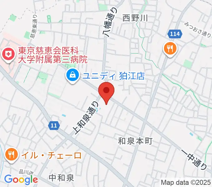 狛江市民総合体育館の地図