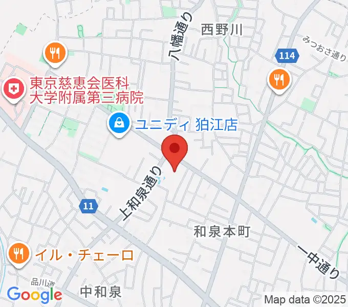 狛江市民総合体育館の地図