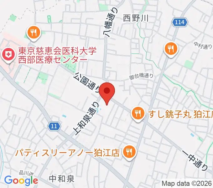 狛江市民総合体育館の地図