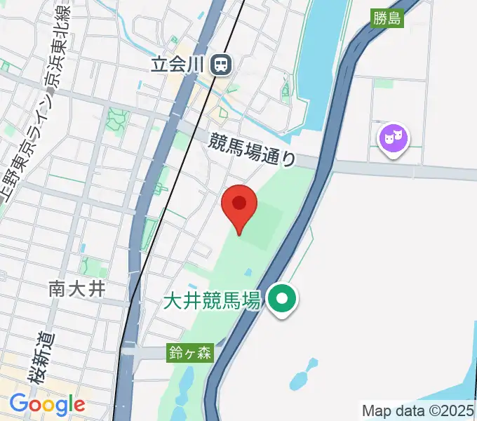 しながわ区民公園野球場の地図