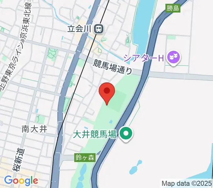 しながわ区民公園野球場の地図