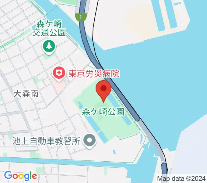 森ケ崎公園サッカー場の地図